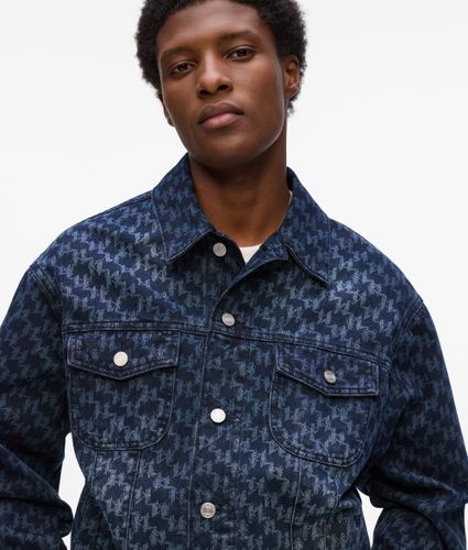 Veste En Jean Avec Monogram Sur Toute La Surface, , , Taille: S - Karl Lagerfeld - Modalova