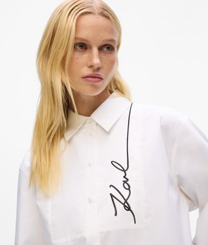 Chemise En Popeline Signature, , , Taille: 44 - Karl Lagerfeld - Modalova