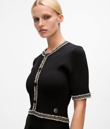 Robe En Maille Avec Détail En Bouclé, , , Taille: Xs - Karl Lagerfeld - Modalova