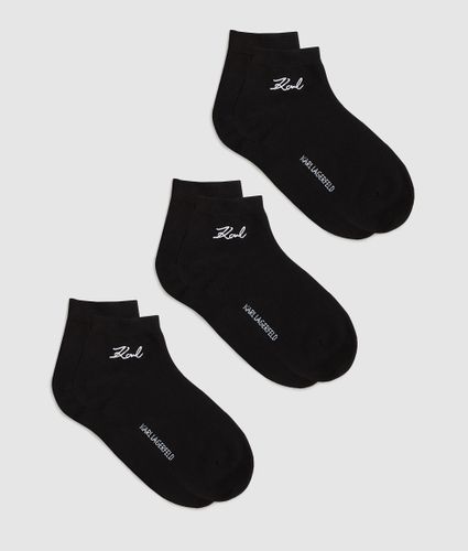 Chaussettes Courtes Signées – Lot De 3, , , Taille: 35-38 - Karl Lagerfeld - Modalova