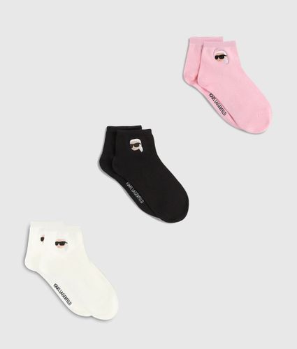 Chaussettes Ikon Courtes – Lot De 3, , , Taille: 35-38 - Karl Lagerfeld - Modalova