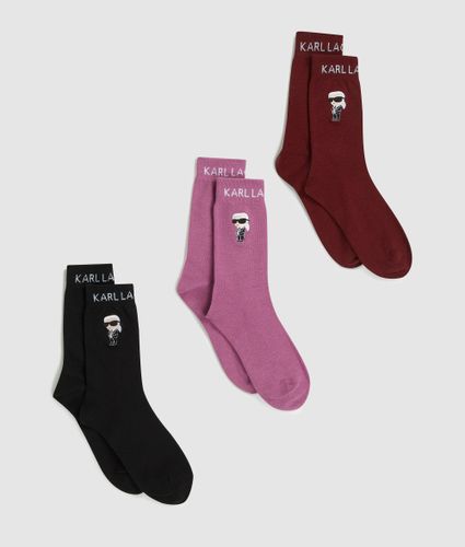 Chaussettes Ikon - Lot De 3, , --, Taille: 35-38 - Karl Lagerfeld - Modalova