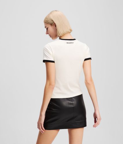 Contrast Piping Ikon T-shirt, , , Taille: Xs - Karl Lagerfeld - Modalova