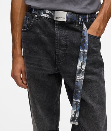 Ceinture En Toile À Imprimé Graffiti, , , Taille: One Size - KL Jeans - Modalova