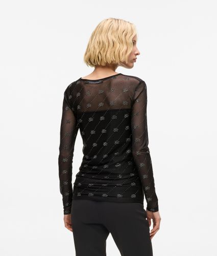 Top En Maille Avec Strass Et Autograph, , , Taille: Xs - Karl Lagerfeld - Modalova