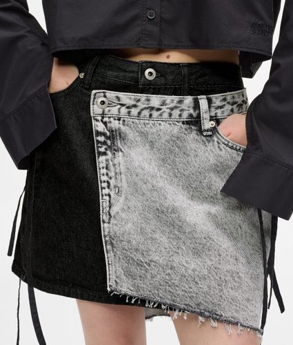 Mini-jupe En Denim Bicolore, , , Taille: S - KL Jeans - Modalova