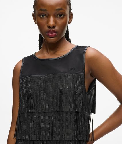 Robe À Franges En Cuir Synthétique, , , Taille: 38 - Karl Lagerfeld - Modalova