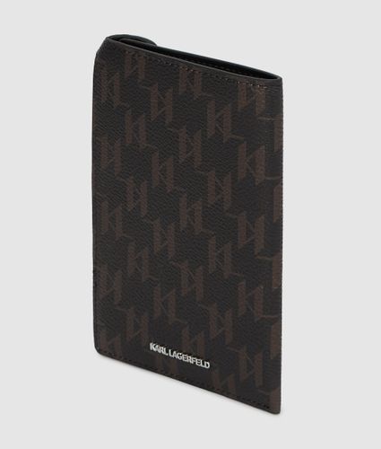 Porte-passeport Ikon Monogram, , , Taille: One Size - Karl Lagerfeld - Modalova