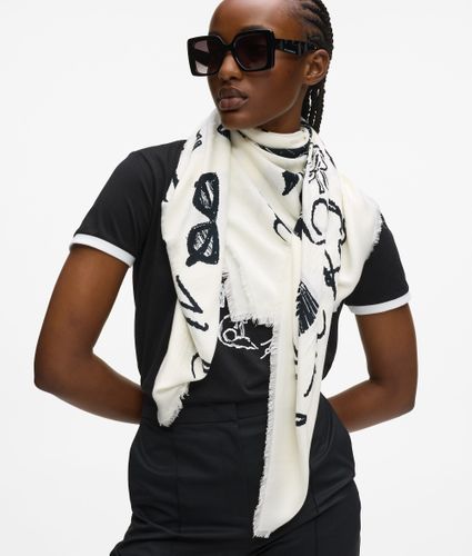 Écharpe Imprimée K/signature Sur Toute Sa Surface, , /, Taille: One Size - Karl Lagerfeld - Modalova