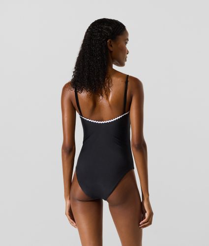 Maillot De Bain À Bords Festonnés, , , Taille: Xs - Karl Lagerfeld - Modalova