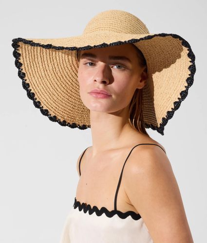 Chapeau De Plage Festonné K/signature, , , Taille: One Size - Karl Lagerfeld - Modalova
