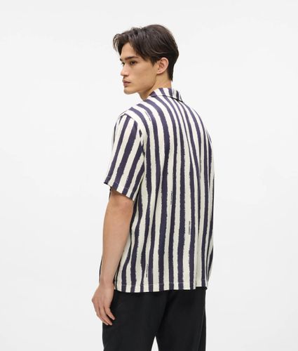 Chemise De Bowling Ikon Rayée À Manches Courtes, , , Taille: S - Karl Lagerfeld - Modalova