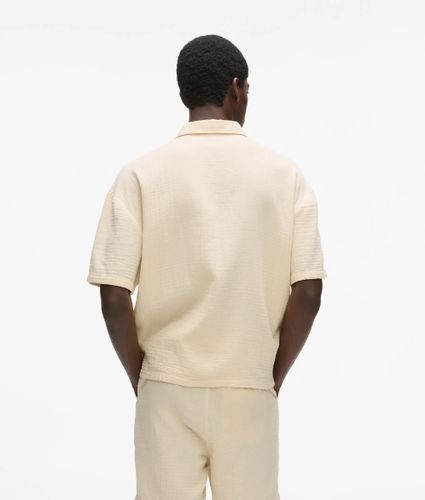 Chemise Plissée À Manches Courtes, , Gris À Calotte Blanche, Taille: S - KL Jeans - Modalova
