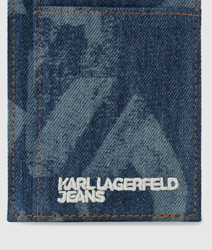 Porte-cartes Monogram En Denim, , , Taille: One Size - KL Jeans - Modalova