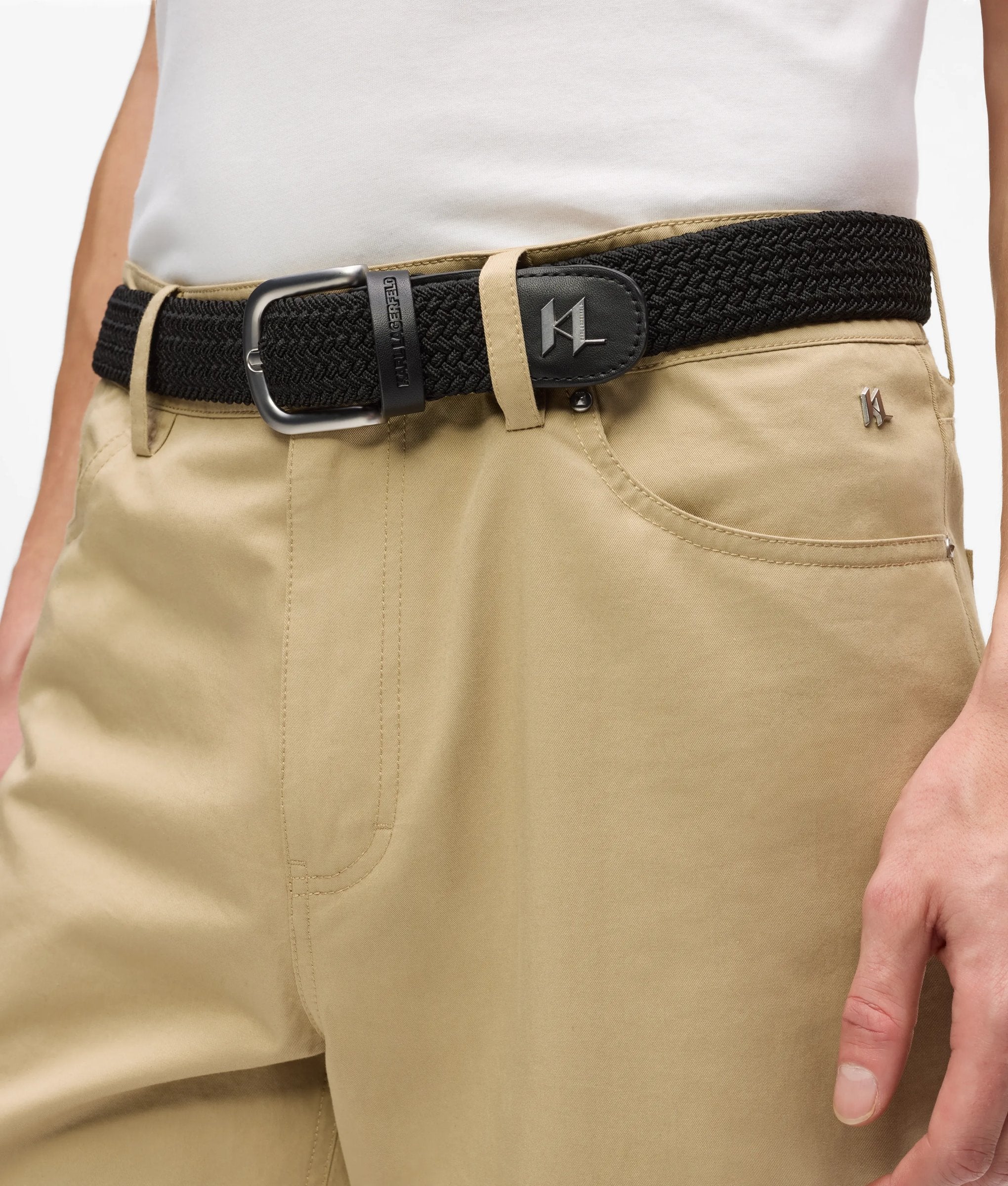 Ceinture Tissée Avec Monogramme, , , Taille: S - Karl Lagerfeld - Modalova