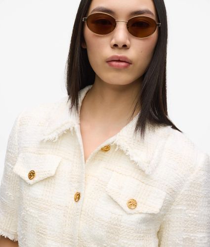 Blazer En Bouclé À Manches Courtes, , , Taille: 38 - Karl Lagerfeld - Modalova