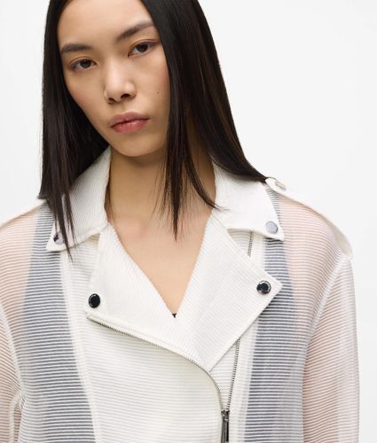 Veste De Motard En Organza, , , Taille: 40 - Karl Lagerfeld - Modalova