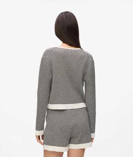 Cardigan En Maille À Rayures Ikon, , -, Taille: Xs - Karl Lagerfeld - Modalova