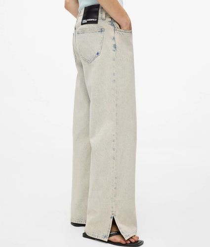 Jean Décontracté À Ourlet Fendu Et Taille Mi-haute, , , Taille: 2432 - KL Jeans - Modalova