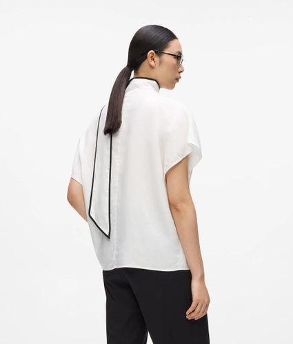 Chemisier Passepoilé En Mélange De Lin, , , Taille: 40 - Karl Lagerfeld - Modalova