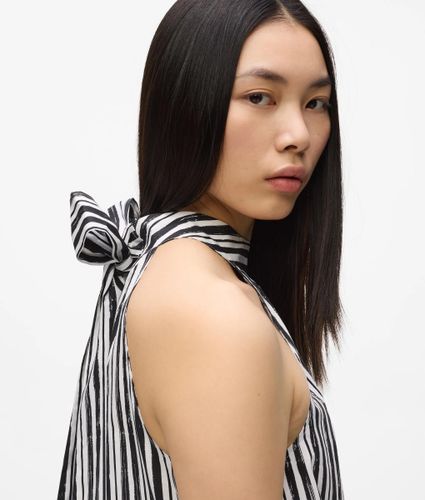 Robe Maxi À Encolure Licou À Rayures, , , Taille: 38 - Karl Lagerfeld - Modalova