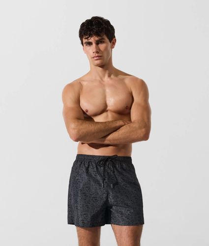 Short De Surf Court Ikon À Imprimé Intégral, , - , Taille: Xs - Karl Lagerfeld - Modalova