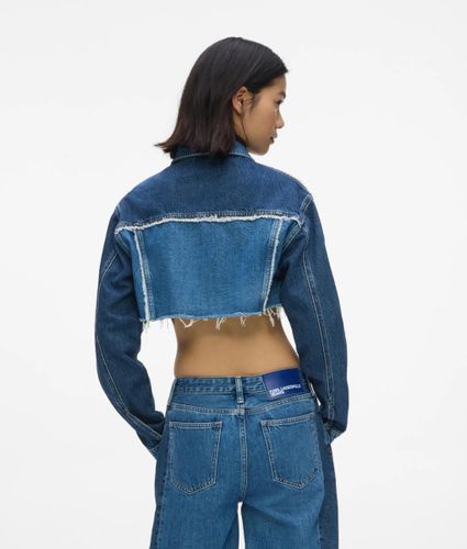 Micro Veste À Blocs En Denim, , , Taille: Xs - KL Jeans - Modalova