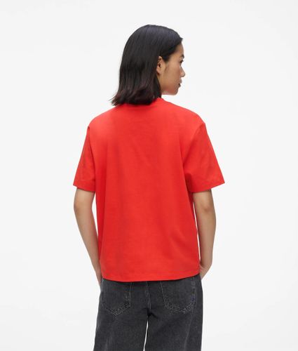 T-shirt À Coupe Droite Avec Citation Karl, , Rouge À Haut Risque, Taille: Xs - KL Jeans - Modalova
