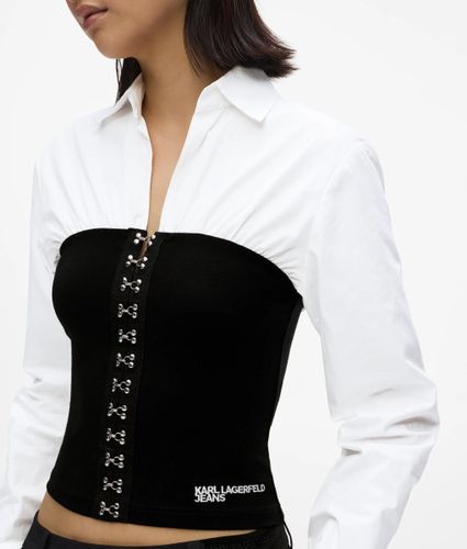 Chemise À Détail De Corset En Popeline, , /, Taille: Xs - KL Jeans - Modalova