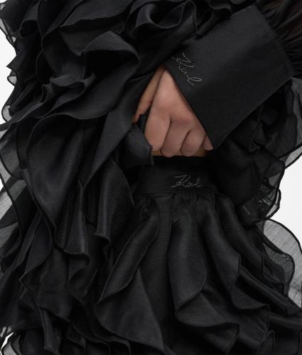 Mini-jupe Plissée En Organza, , , Taille: 38 - Karl Lagerfeld - Modalova
