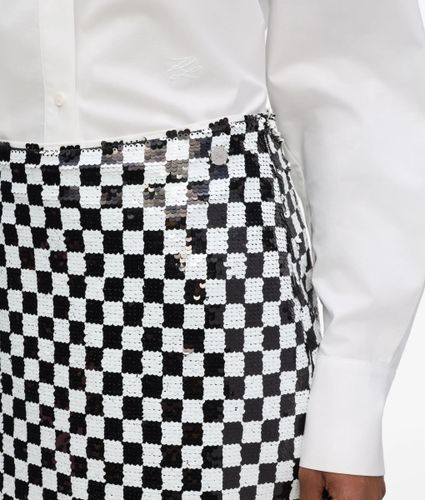 Mini-jupe À Sequins En Damier, , /, Taille: 38 - Karl Lagerfeld - Modalova