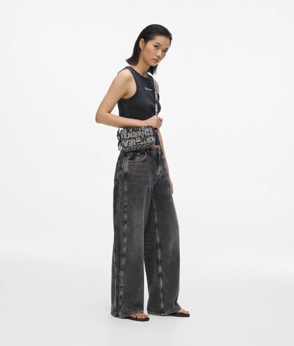 Sac Caméra À Bandoulière En Denim Avec Imprimé Graphique, , Denim Texturé À Logo Imprimé Intégral, Taille: One Size - KL Jeans - Modalova