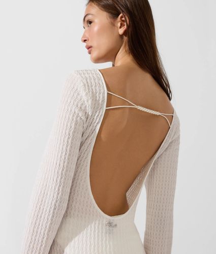 Mini-robe De Plage Texturée Ornée De Perles Fantaisie, , , Taille: M - Karl Lagerfeld - Modalova