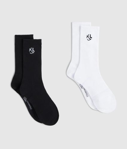 Chaussettes Mi-hautes Monogram - Lot De 2 paires, , /, Taille: One Size - KL Jeans - Modalova