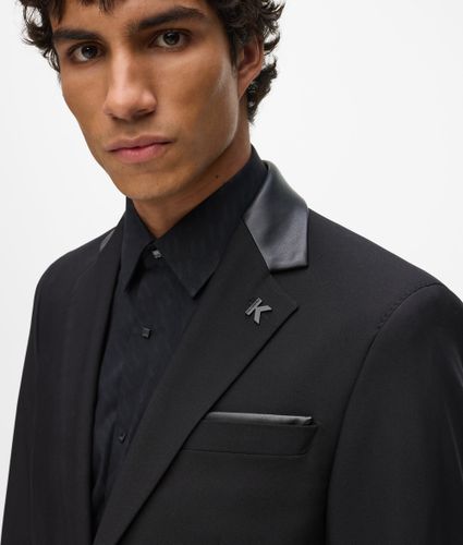 Blazer Avec Détails En Simili-cuir, , , Taille: 54 - Karl Lagerfeld - Modalova