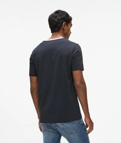 T-shirt À Col En V Contrasté, , , Taille: S - Karl Lagerfeld - Modalova