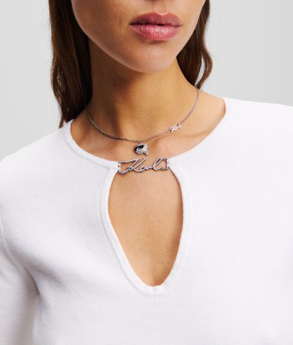 Collier À Breloque Pavé Ikon, , , Taille: One Size - Karl Lagerfeld - Modalova