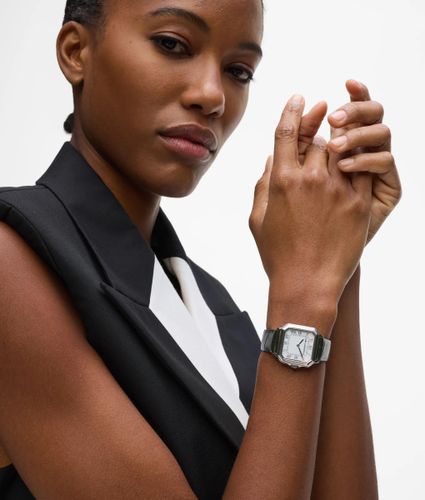Montre Carrée Avec Logo Et Bracelet En Cuir, , , Taille: One Size - Karl Lagerfeld - Modalova