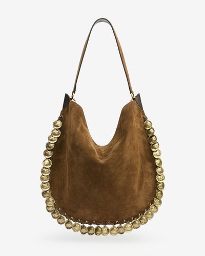 Sac Oskan Hobo Soft En Cuir Velours - Isabel Marant - Modalova