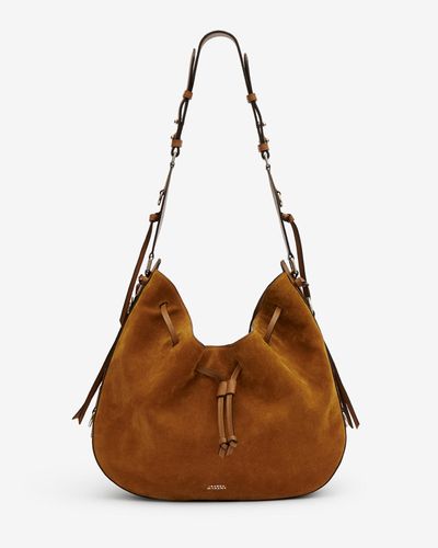 Sac Bolton Hobo En Cuir Velours - Isabel Marant - Modalova