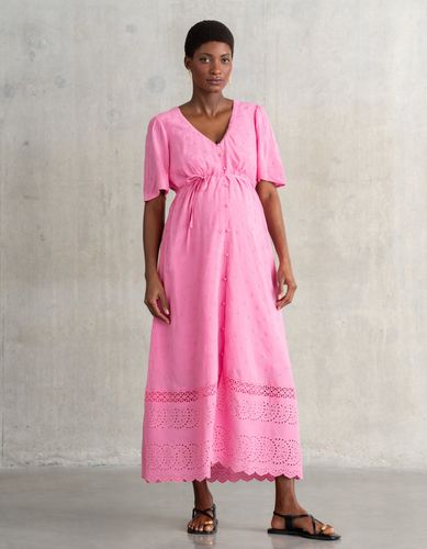 Robe de maternité et d'allaitement style été, ornée de broderies délicates - Seraphine - Modalova
