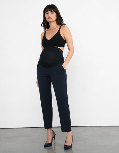 Pantalon de grossesse fuselé bleu marine - Seraphine - Modalova