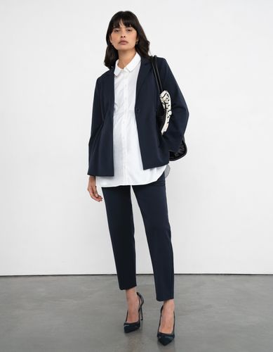 Tapered Navy Maternity Trousers - Seraphine - Modalova