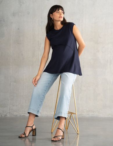 Organic Cropped Straight Wide-Leg Maternity Jeans - Seraphine - Modalova