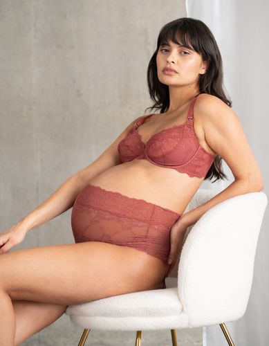 Culotte de maternité en dentelle taille haute - Seraphine - Modalova