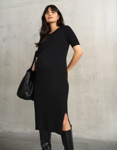 Short Sleeve Ribbed Maternity + Nursing Midi Dress - Seraphine - Modalova