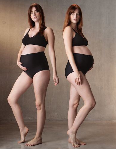 Lot de 2 culottes hautes grossesse sans-démarcation - Noir - Seraphine - Modalova