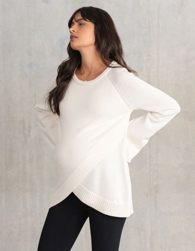 Pull de maternité et d'allaitement en maille avec détails de panneaux - Seraphine - Modalova