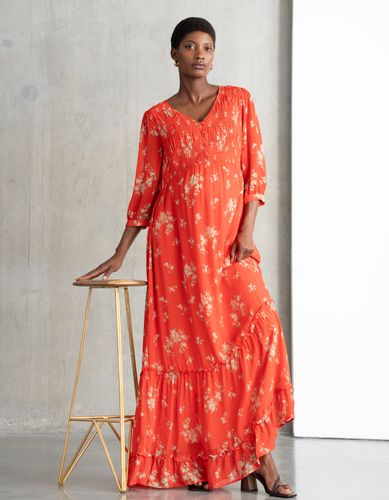Button-Through Shirred Maternity + Nursing Maxi Dress - Seraphine - Modalova