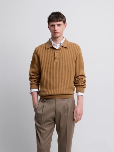 Pull col polo boutonné en coton bio - Devred - Modalova